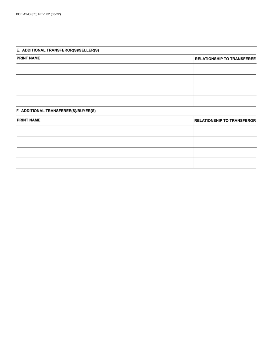 Form BOE-19-G Claim for Reassessment Exclusion for Transfer Between Grandparent and Grandchild Occurring on or After February 16, 2021 - County of Riverside, California, Page 3