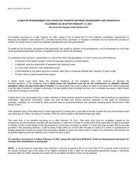 Form BOE-19-G Claim for Reassessment Exclusion for Transfer Between Grandparent and Grandchild Occurring on or After February 16, 2021 - County of Riverside, California, Page 4