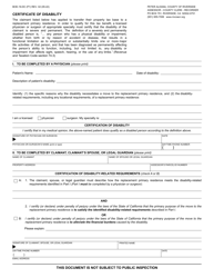 Document preview: Form BOE-19-DC Certificate of Disability - County of Riverside, California