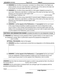 Form UCS-NCO2 Order Granting Name Change and/or Sex Designation Change for Individual Minor (Person Under 18) - New York, Page 2