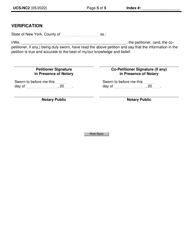 Form UCS-NC2 Name Change and/or Sex Designation Change Petition for Individual Minor (Person Under 18) - New York, Page 5