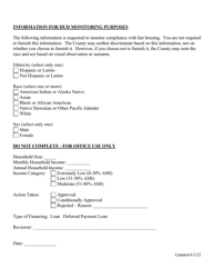 Senior Citizen Owner-Occupied Property Rehabilitation Program Application - Dutchess County, New York, Page 9