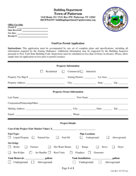 Fuel/Gas Permit Application - Town of Patterson, New York
