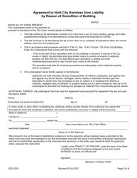 Form CDD-0233 Application for Wrecking Permit - City of Sacramento, California, Page 3