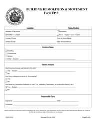 Form CDD-0233 Application for Wrecking Permit - City of Sacramento, California, Page 5