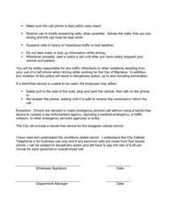 Employee/City Assigned Cellular Phone Agreement - City of Manteca, California, Page 2