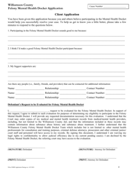 Participant Application Package - Felony Mental Health Docket - 26th District - Williamson County, Texas, Page 4