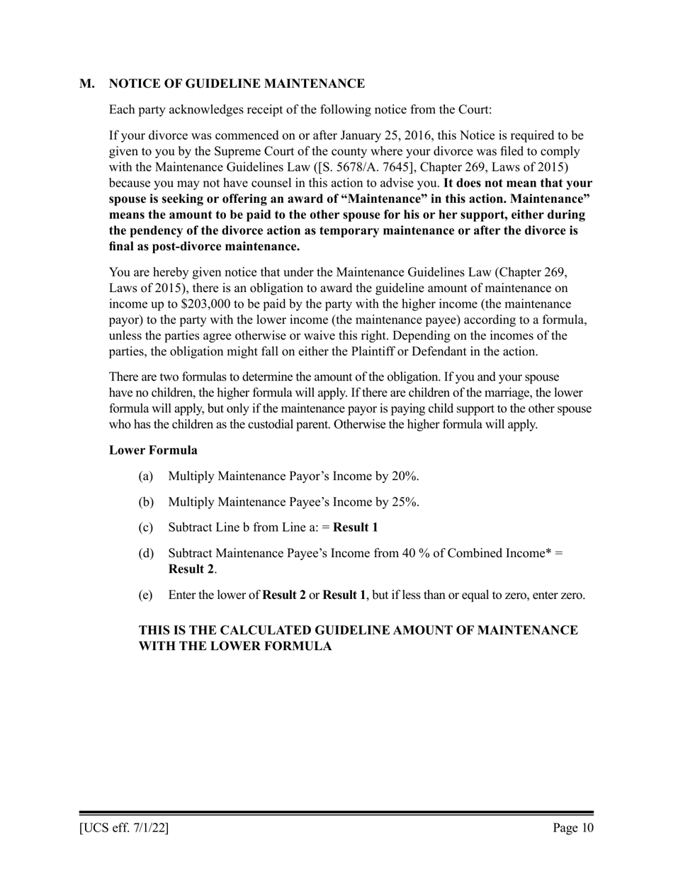 Preliminary Conference Stipulation / Order Contested Matrimonial - New York, Page 10