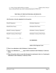 Preliminary Conference Stipulation/Order Contested Matrimonial - New York, Page 13