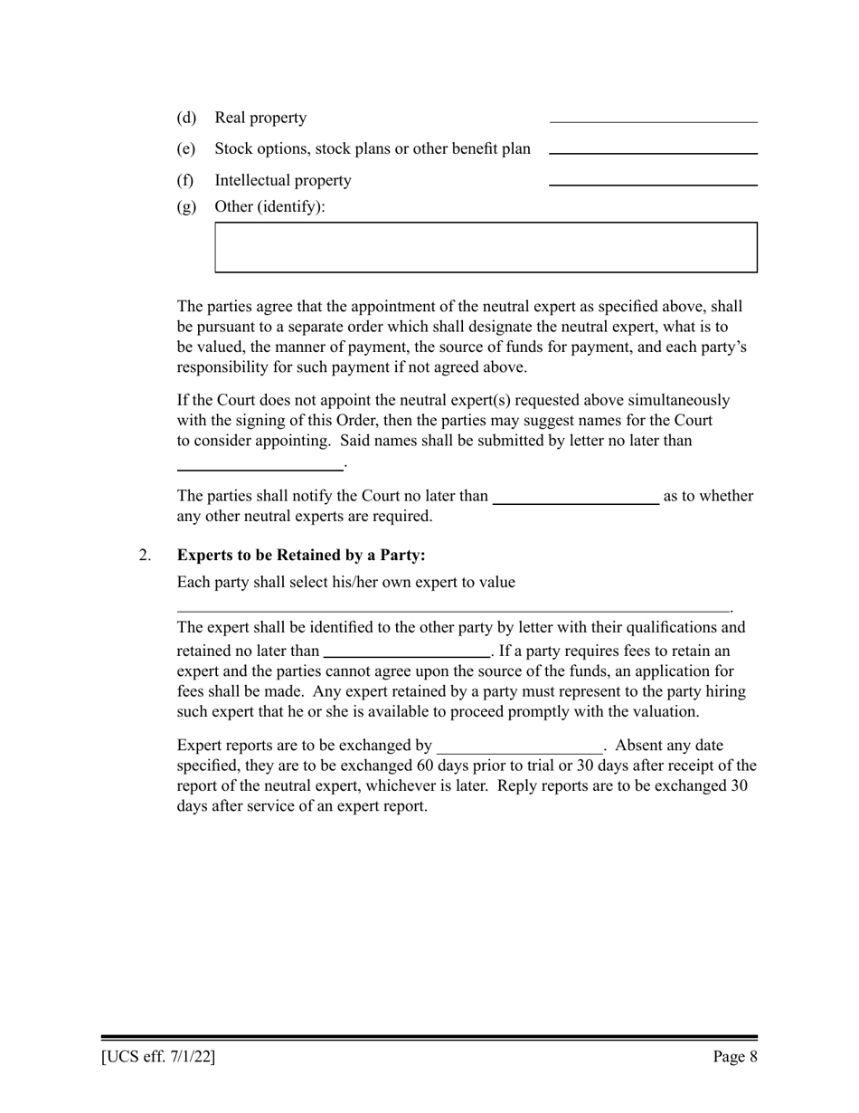 Preliminary Conference Stipulation / Order Contested Matrimonial - New York, Page 8