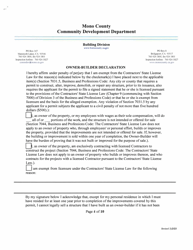 Over the Counter Building Permit Application - Mono County, California, Page 4