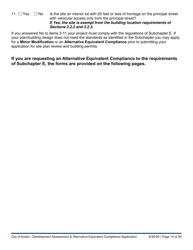 Development Assessment &amp; Alternative Equivalent Compliance Application - City of Austin, Texas, Page 14