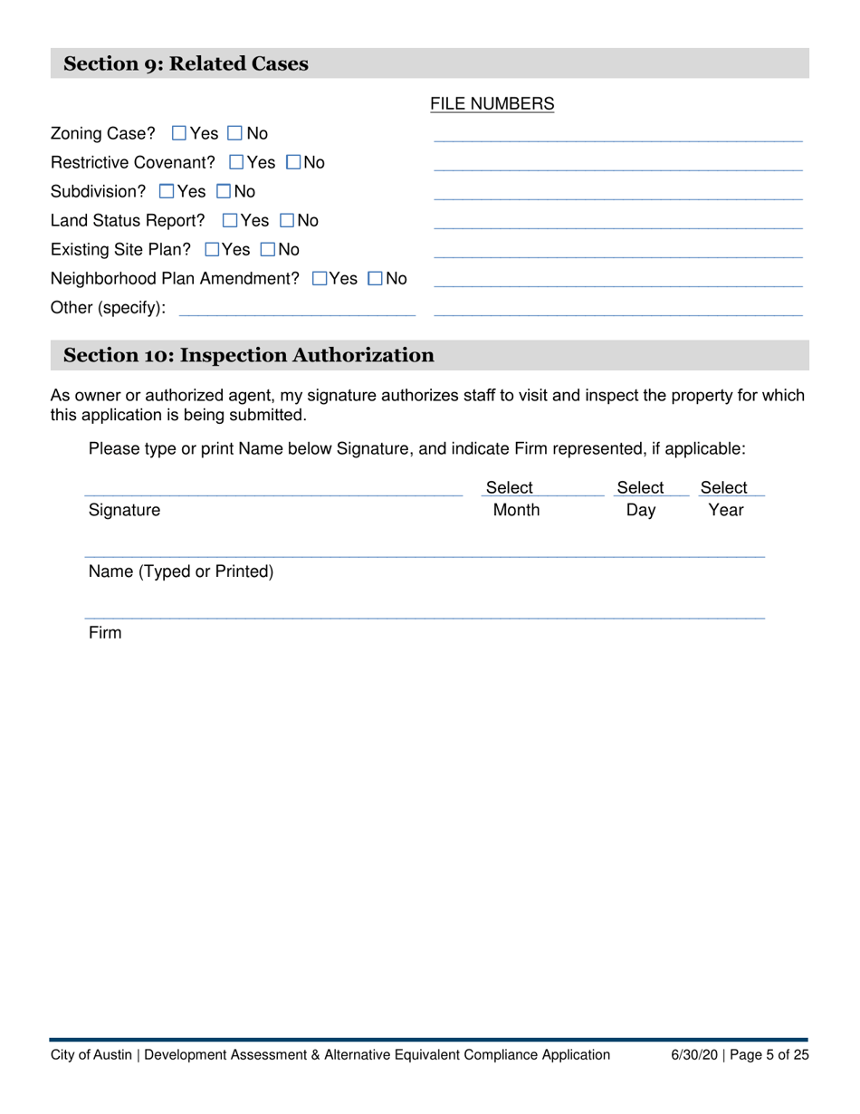 Development Assessment  Alternative Equivalent Compliance Application - City of Austin, Texas, Page 5