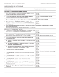 Formulario DCSS0095 SPA Cuestionario De Paternidad - California (Spanish), Page 3