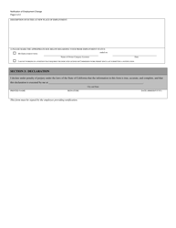 Form CGCC-CH2-02 Notification of Employment Change - California, Page 2