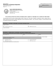 Form CGCC-CH2-03 &quot;Notification of Employee Separation&quot; - California