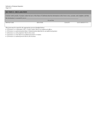 Form CGCC-CH2-03 &quot;Notification of Employee Separation&quot; - California, Page 2