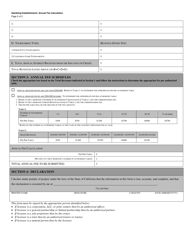 Form CGCC-CH7-03 &quot;Cardroom Business License: Annual Fee Calculation&quot; - California, Page 2