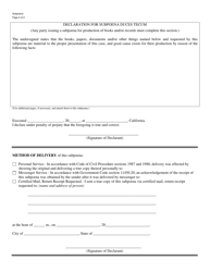 Form CGCC-CH1-02 Subpoena - California, Page 2