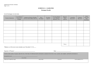 Form CGCC-CH2-11 &quot;Supplemental Information Schedules&quot; - California, Page 11