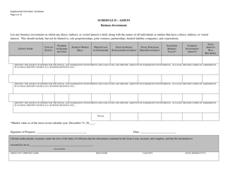 Form CGCC-CH2-11 &quot;Supplemental Information Schedules&quot; - California, Page 5