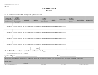 Form CGCC-CH2-11 &quot;Supplemental Information Schedules&quot; - California, Page 6