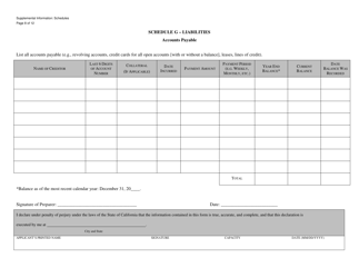 Form CGCC-CH2-11 &quot;Supplemental Information Schedules&quot; - California, Page 8
