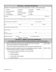 Form BGC-620 Application for Interim License for Remote Caller Bingo - California, Page 2
