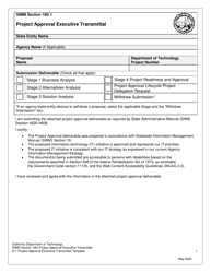 Project Approval Executive Transmittal Template - California