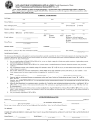 Document preview: Form DS/DE76 Notary Public Commission Application - Florida
