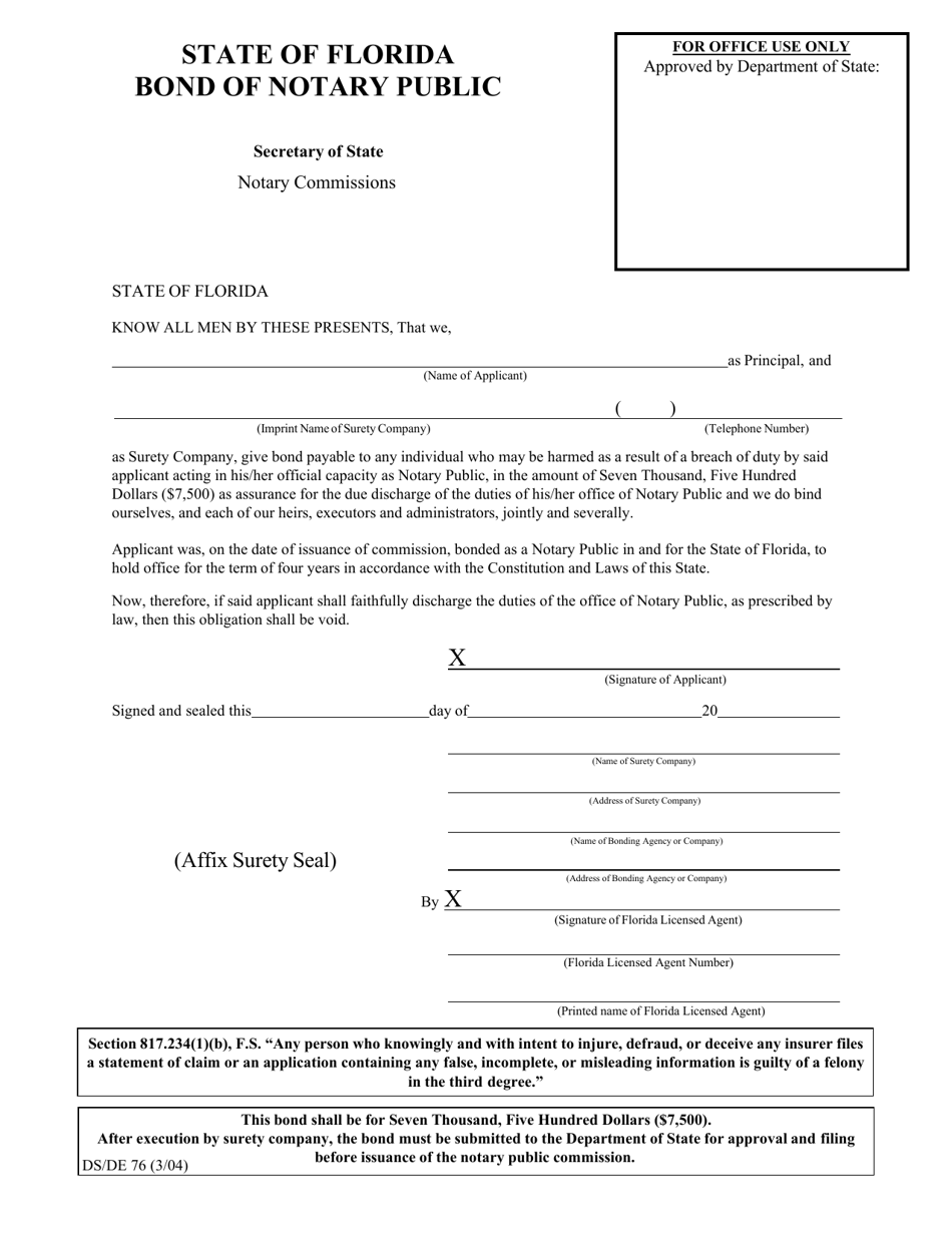 Form DS/DE76 Fill Out, Sign Online and Download Printable PDF
