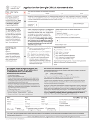 Form APP-21 Application for Georgia Official Absentee Ballot - Georgia (United States), Page 2