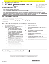 Document preview: Form PST-1-X (035) Amended Prepaid Sales Tax Return - Illinois