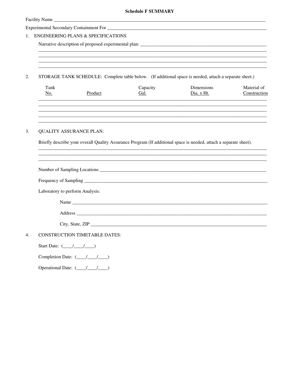 Illinois Experimental Secondary Containment Plan - Fill Out, Sign ...