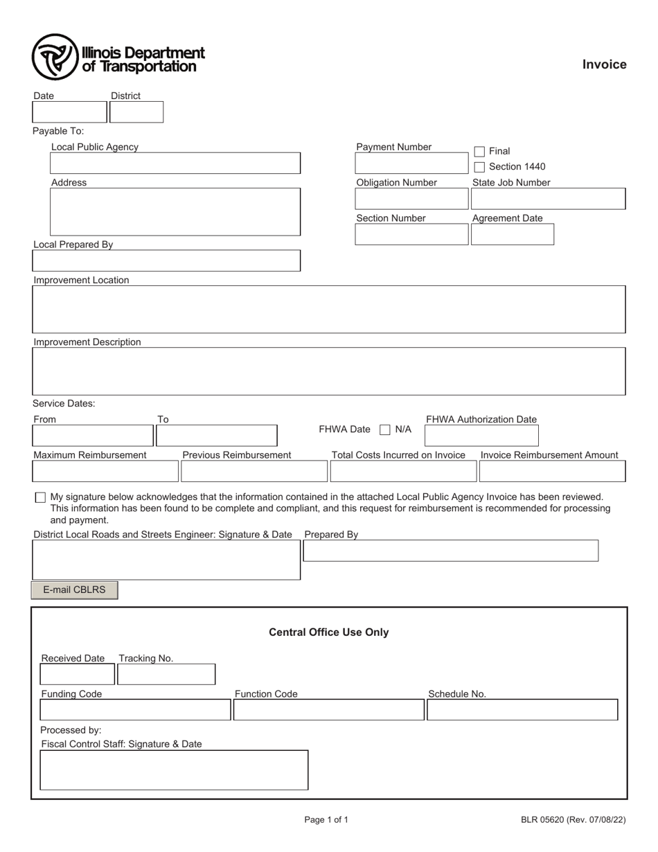 Form BLR05620 Invoice - Illinois, Page 1