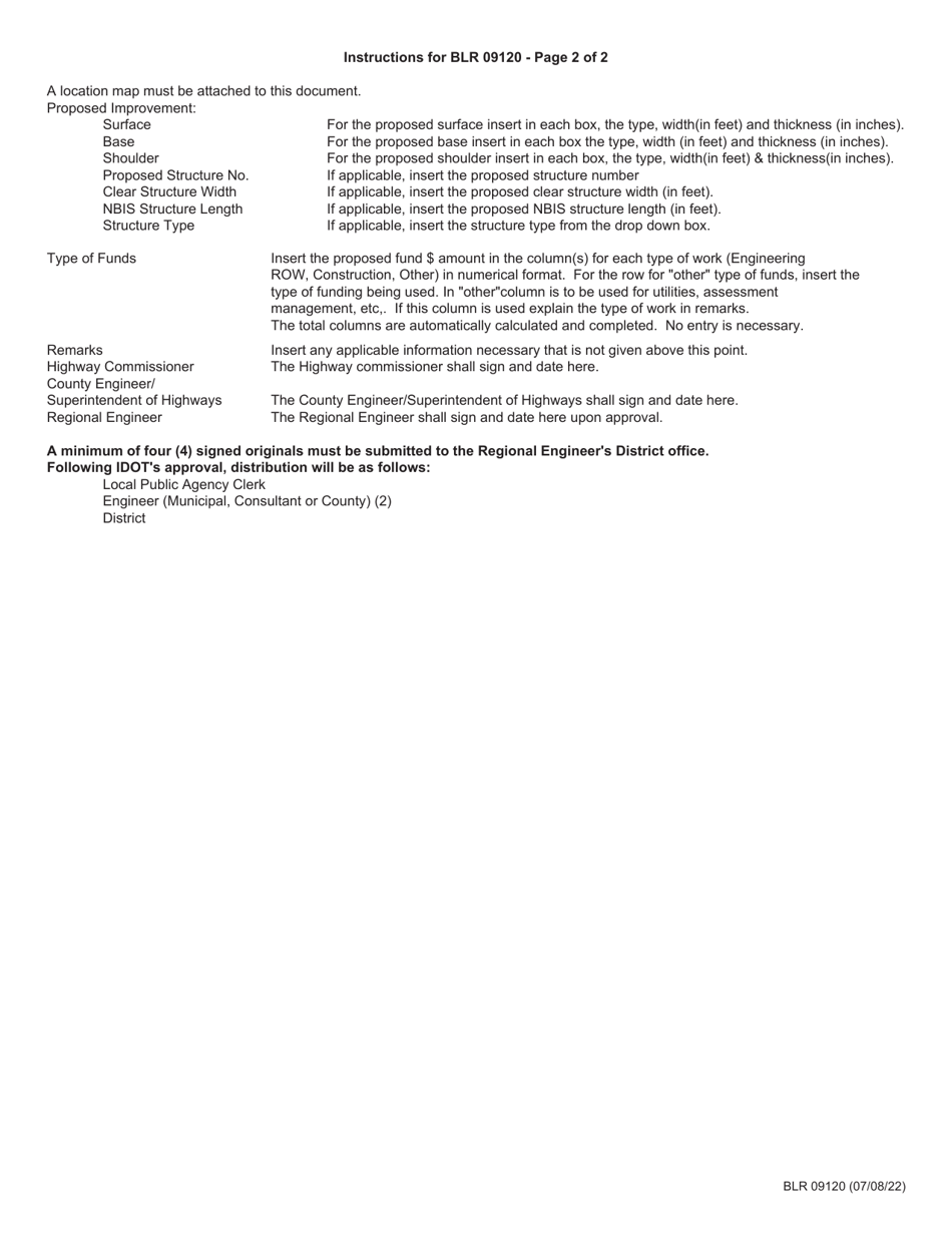 Form BLR09120 Statement of Proposed Road Improvement - Illinois, Page 3