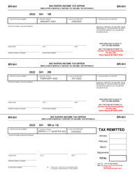 Form BR-941 Employer&#039;s Monthly Deposit of Income Tax Withheld - City of Big Rapids, Michigan, Page 4