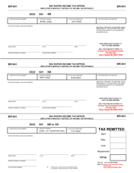 Form BR-941 Employer&#039;s Monthly Deposit of Income Tax Withheld - City of Big Rapids, Michigan, Page 5