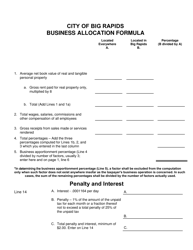 Form 1120 Corporation Income Tax Return - City of Big Rapids, Michigan, Page 3