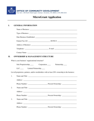 Document preview: Microgrant Application - City of Scranton, Pennsylvania
