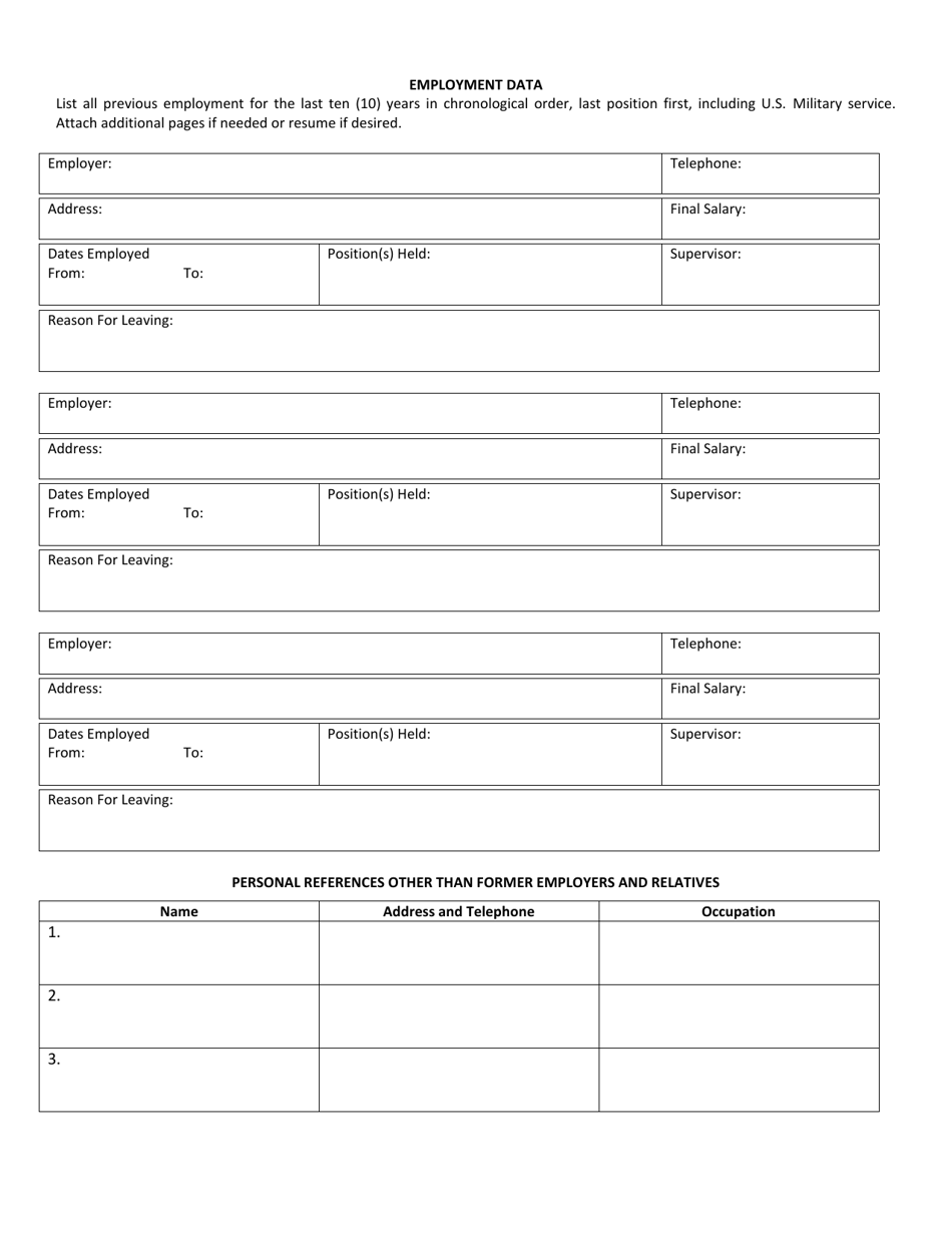 Application for Employment - Part-Time / Seasonal - City of Parma, Ohio, Page 3