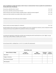 Application for Employment - Full-Time - City of Parma, Ohio, Page 2