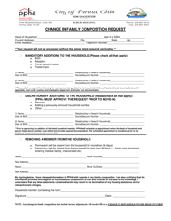 Change in Family Composition Request - City of Parma, Ohio, Page 2