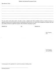Application for Plumbing/Sewer Permit - City of Parma, Ohio, Page 2