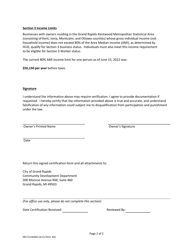 Certification for Section 3 Business Concerns - City of Grand Rapids, Michigan, Page 2