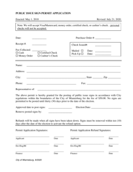 Public Issue Sign Permit Application - City of Miamisburg, Ohio, Page 2