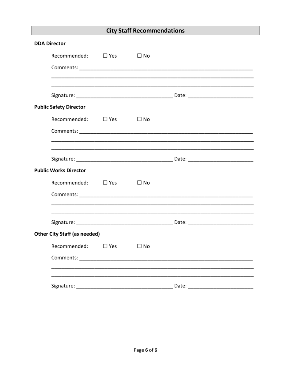 Sidewalk Cafe License Application - City of Ionia, Michigan, Page 6