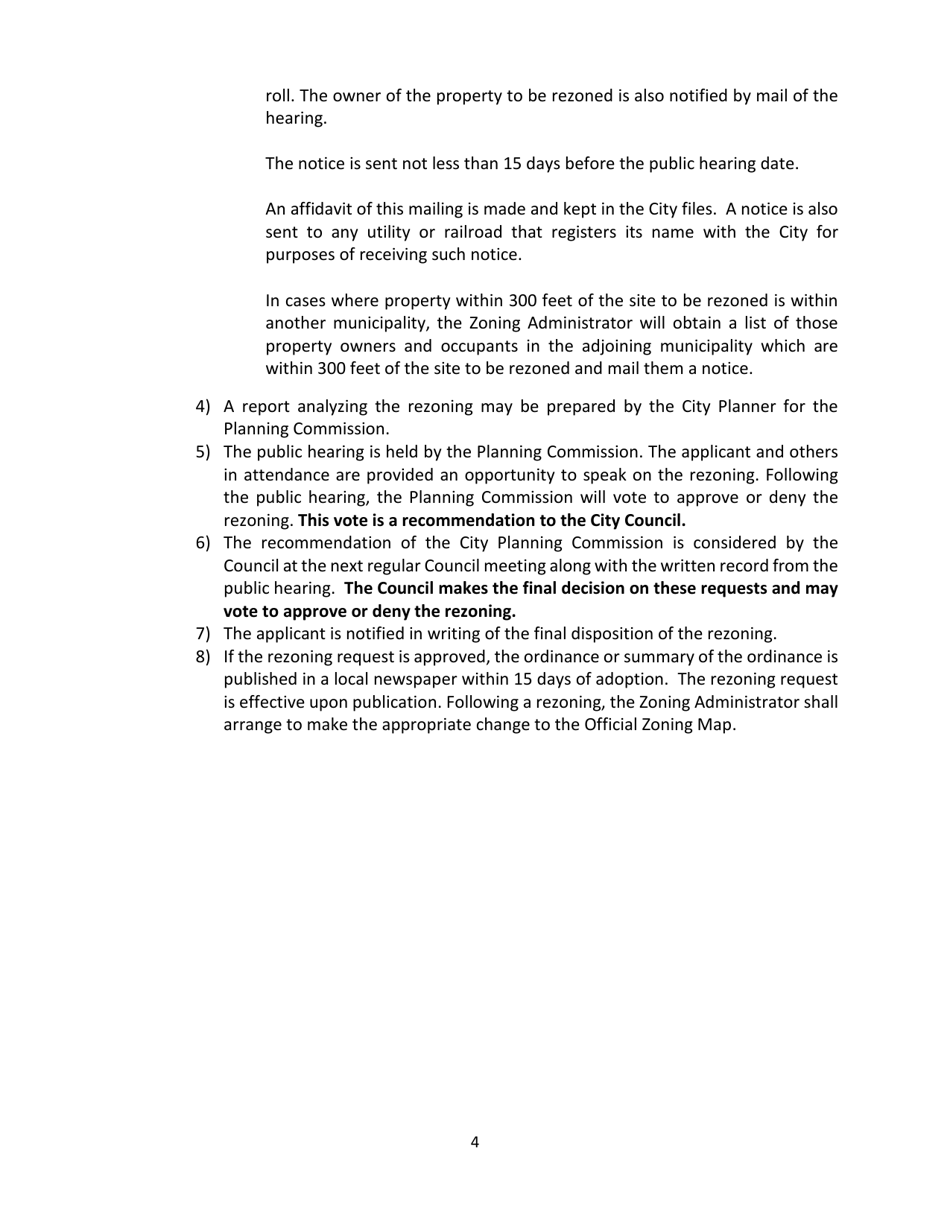 Rezoning Application - City of Ionia, Michigan, Page 4
