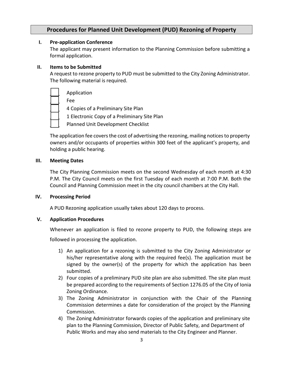 Planned Unit Development Application - City of Ionia, Michigan, Page 3