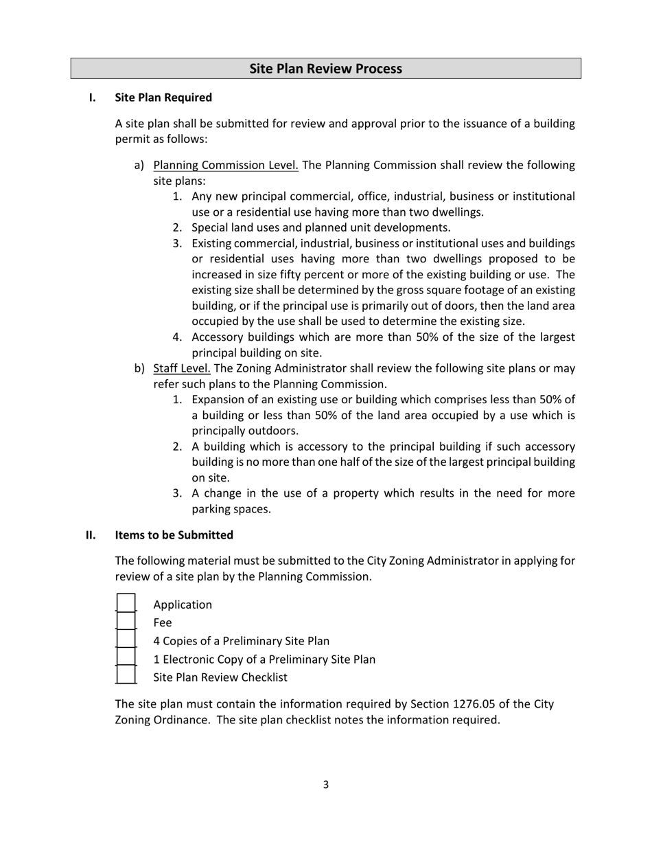 Site Plan Review Application - City of Ionia, Michigan, Page 3